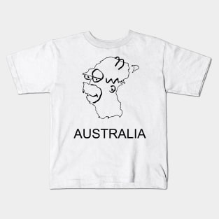 A funny map of Australia Kids T-Shirt